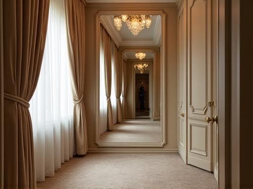Espace d'essayage privé avec miroirs