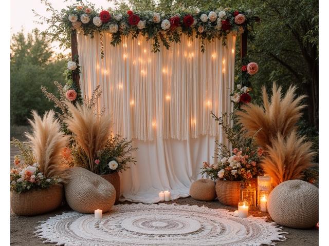 Décoration mariage bohème chic