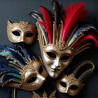 Collection masques de carnaval vénitiens