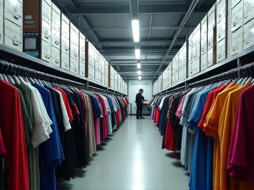 Stock de costumes organisé et moderne